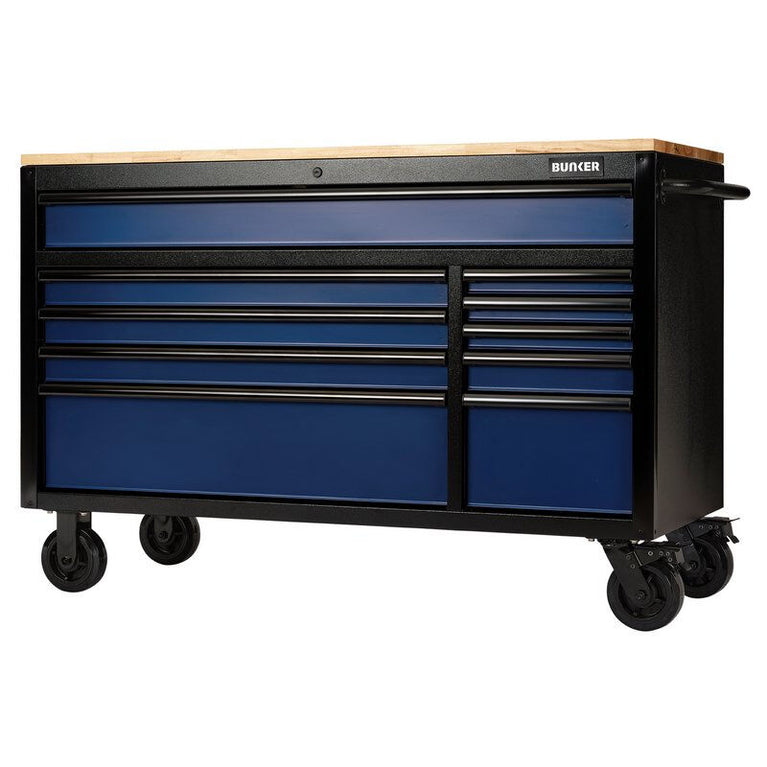 BUNKER Gereedschapswagen/werkbank, 142cm, blauw
