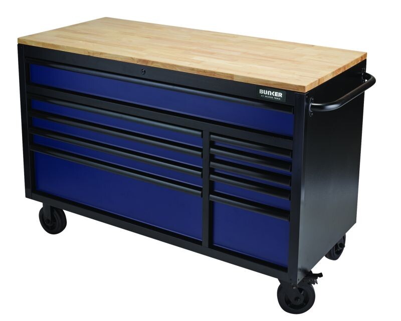 BUNKER Gereedschapswagen/werkbank, 142cm, blauw