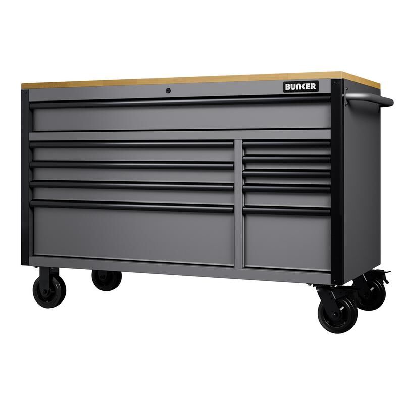 BUNKER Gereedschapswagen/werkbank, 142cm, Licht grijs