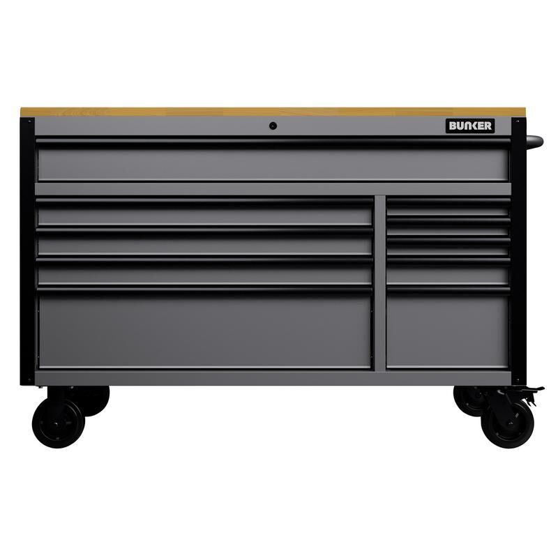 BUNKER Gereedschapswagen/werkbank, 142cm, Licht grijs