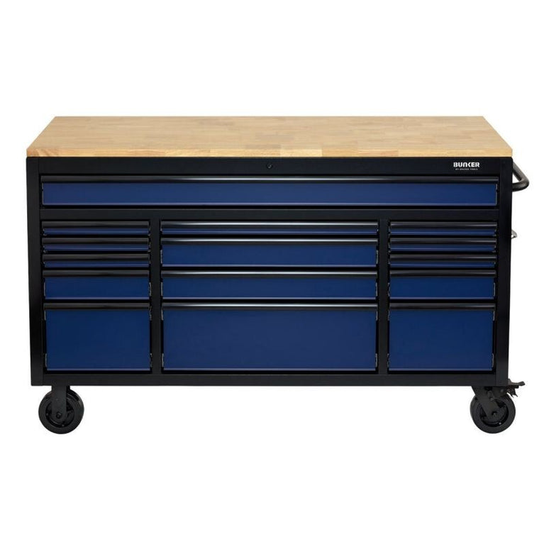 BUNKER Gereedschapswagen/werkbank, 155cm, blauw