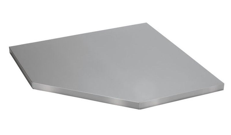 BUNKER Modulaire roestvrijstalen werkblad voor hoekkast, 87cm