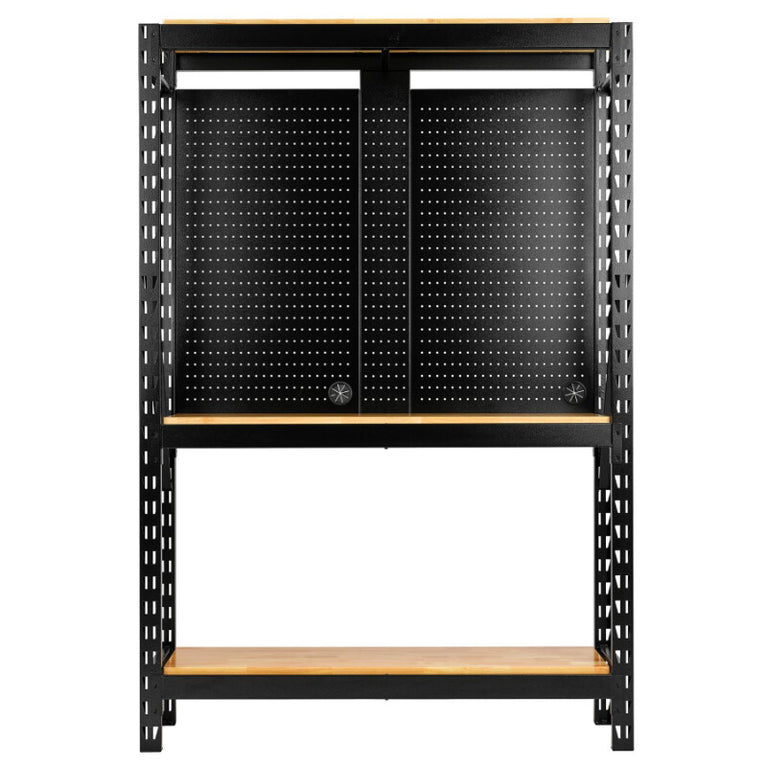 BUNKER Opbergrek met geperforeerde achterwand, 1500x2210x520mm