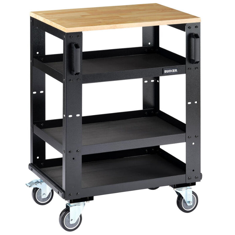 BUNKER Werkplaatstrolley, 3 schappen, 65cm