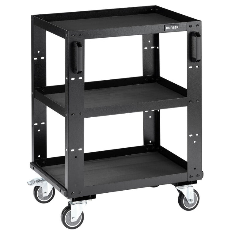 BUNKER Werkplaatstrolley, 3 schappen, 65cm