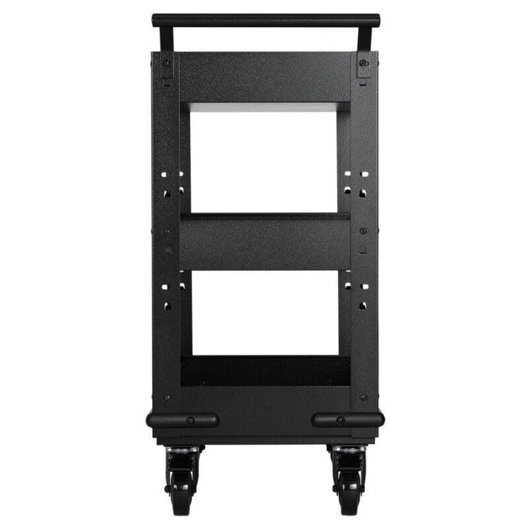 BUNKER Werkplaatstrolley met hardhouten werkblad, 3 schappen, 71cm