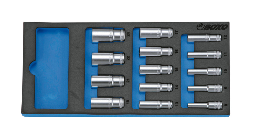 3/8" Lange dopsleutelset 6Pt 14-dlg.