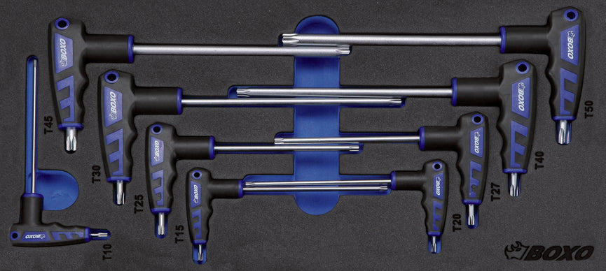 T-grip TX-stiftsleutelset 9-dlg.