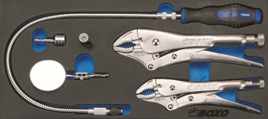 Griptangenset met flexibele schroevendraaier 6-dlg.