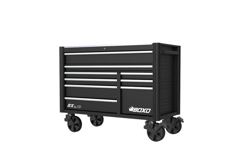 BOXO Werkbank 9 laden zwart, houten werkblad
