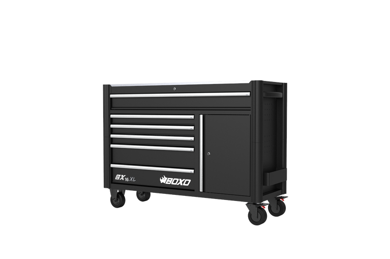 BOXO BX16XL Gereedschapwagen 6 lades. Zwart