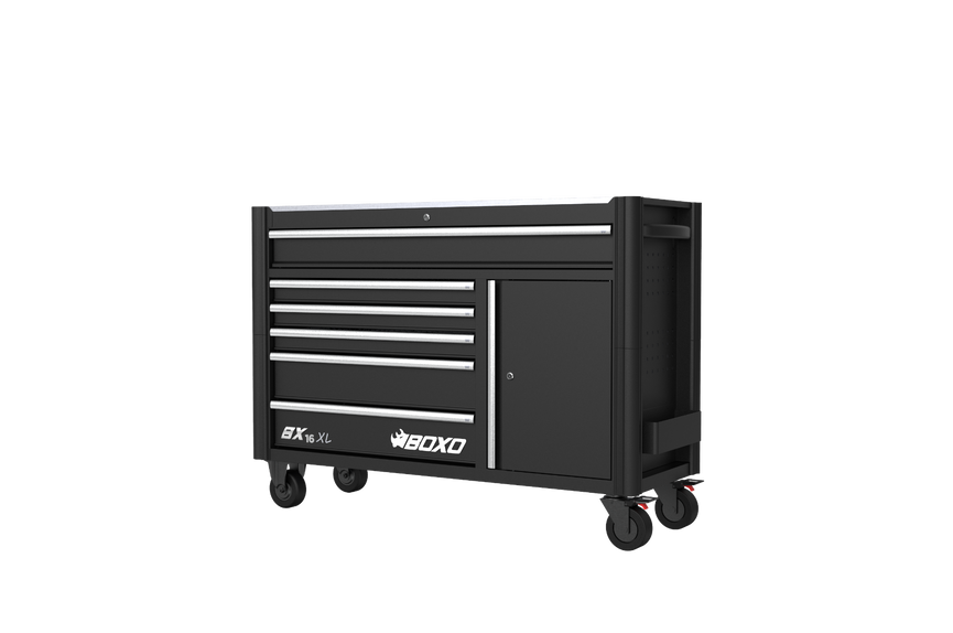 BOXO BX16XL Gereedschapwagen 6 lades. Zwart