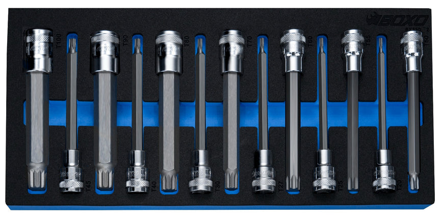 Lange TX bit dopsleutelset, 1/2", 13-delig