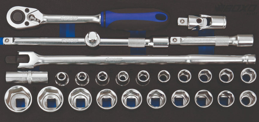 1/2" Dopsleutelset 27-dlg.