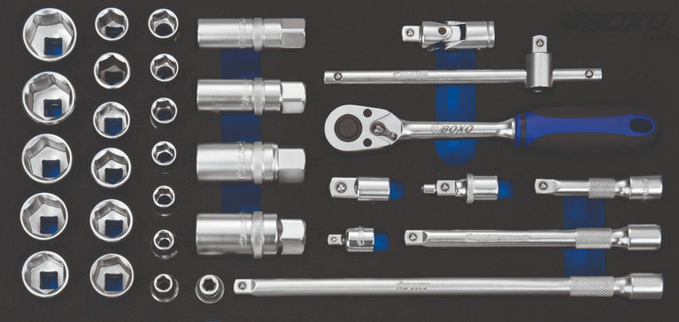 3/8" Dopsleutelset 32-Dlg.
