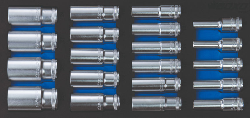 1/2" Lange dopsleutelset 20-Dlg.