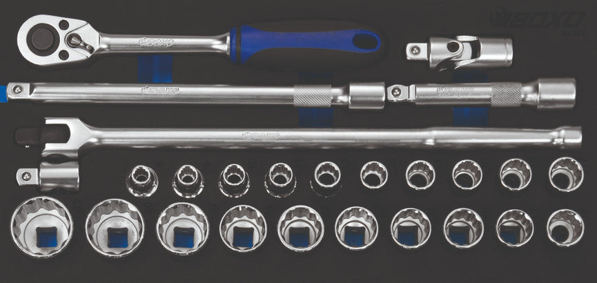 BOXO 1/2" Dopsleutelset 12Pt 26-Dlg.