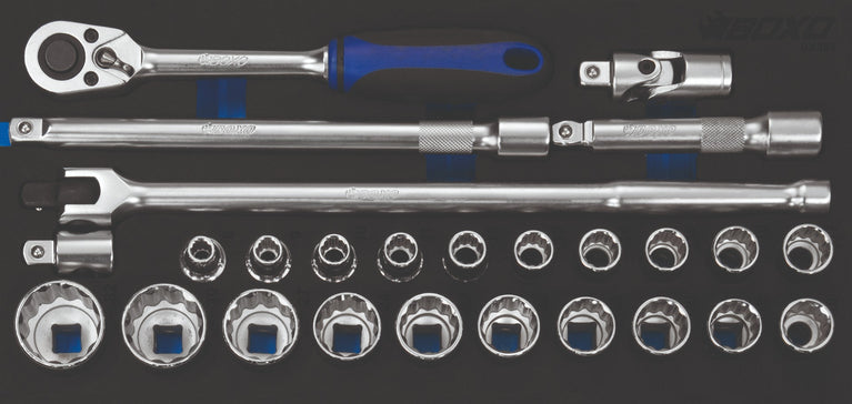 BOXO 1/2" Dopsleutelset 12Pt 26-Dlg.
