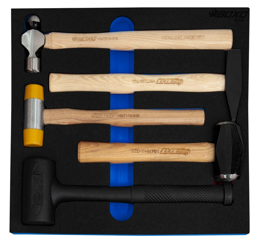 Hamerset in foam, 5-dlg.