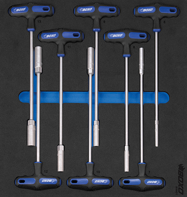T-grip dopsleutelset 8-dlg.
