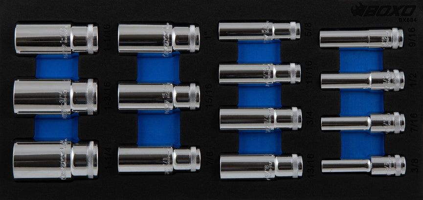 14-dlg. 1/2 SAE Lange doppen