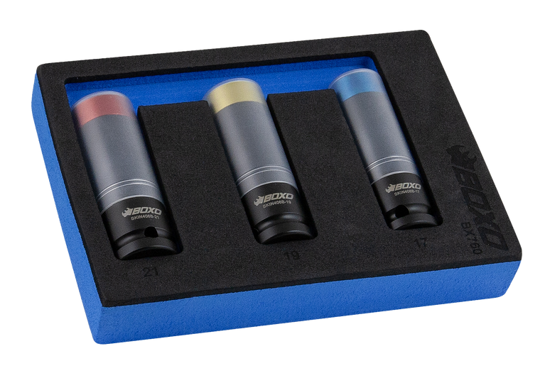 BOXO 1/2" Krachtdopsleutel, 3-dlg