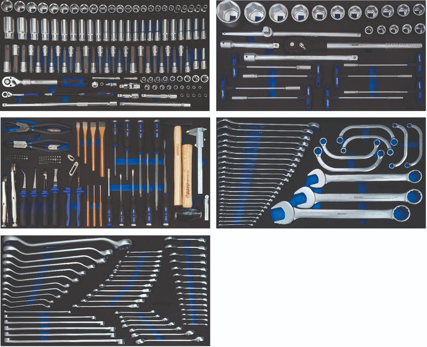BOXO BXE033 1/4", 1/2" en 3/4" gereedschapset 305-dlg.