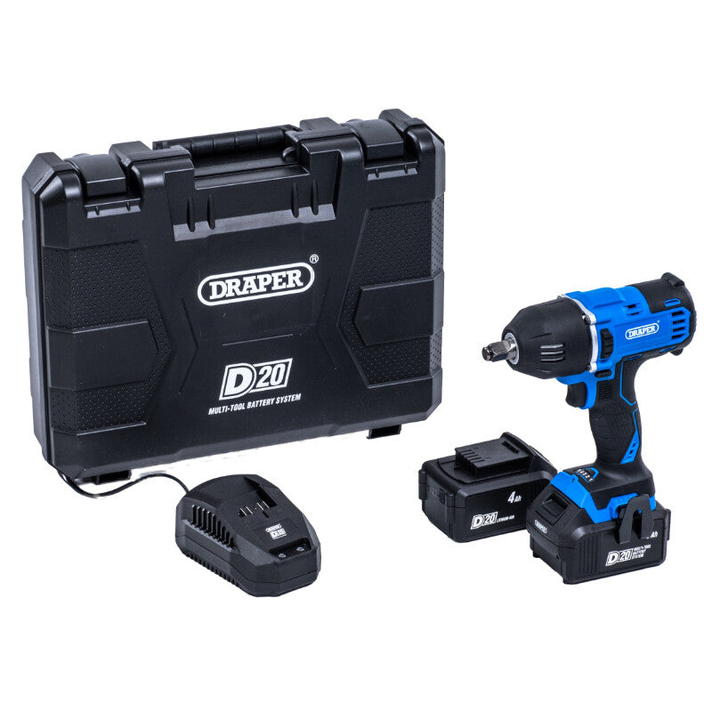 D20 Accu slagmoersleutel 20V, 1/2", 400Nm, incl 2 accu's