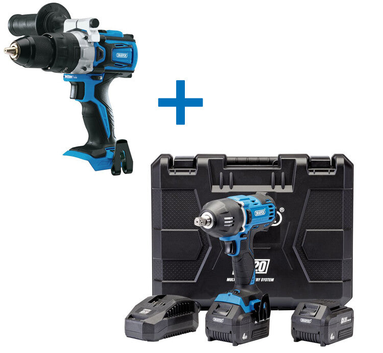 D20 Accu slagmoersleutel + boormachine COMBI actie (D27888+D55338)