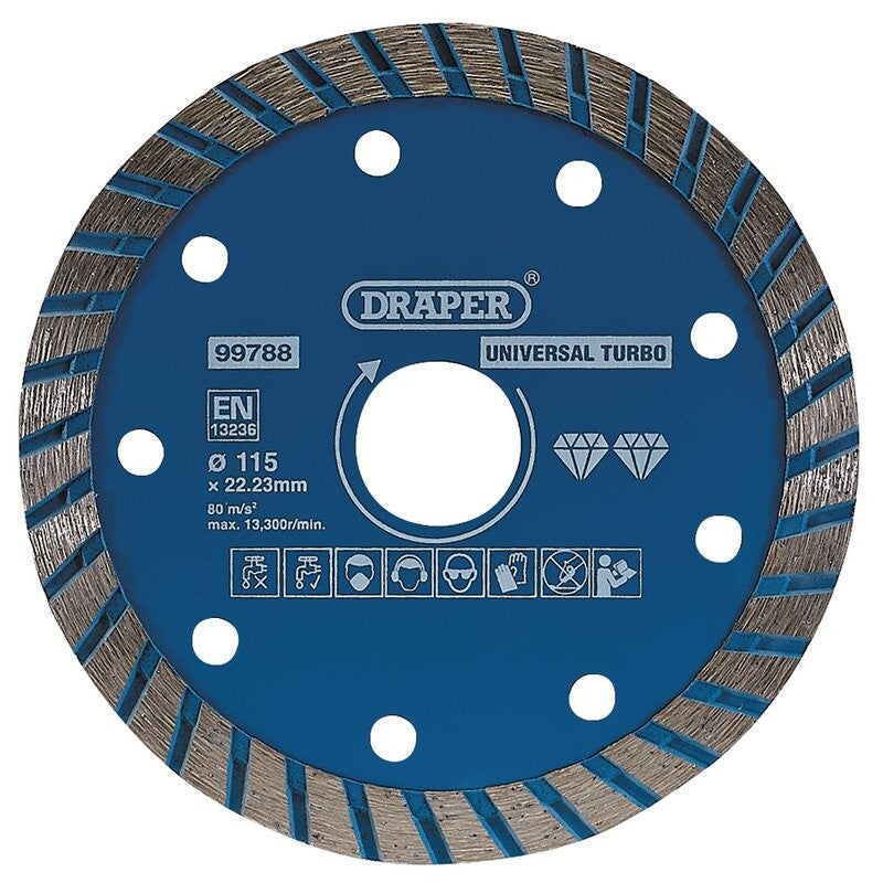 Diamantslijpschijf turbo Ø115x2,1x22,23mm