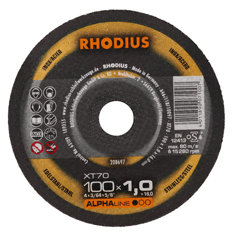 Doorslijpschijf Ø100x1x16mm