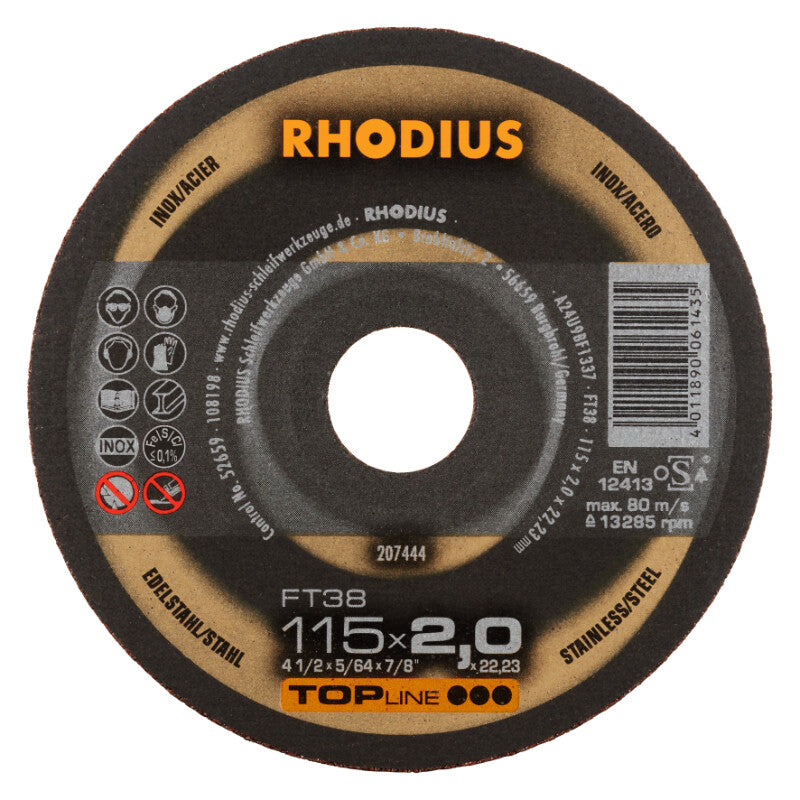 Doorslijpschijf Ø115x2x22,23mm