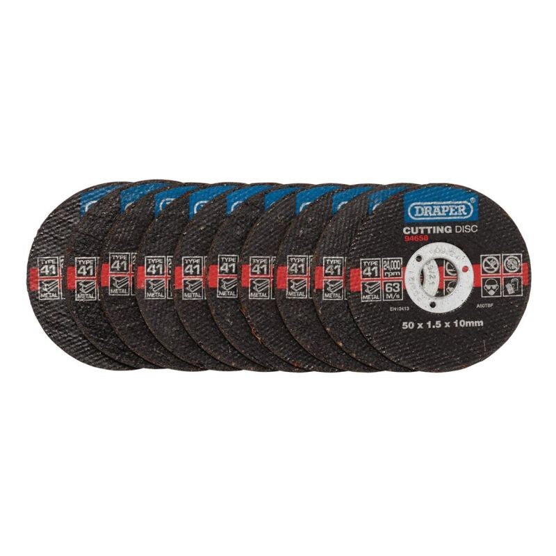 Doorslijpschijf Ø50x1.5mm (asgat 10mm), 10st