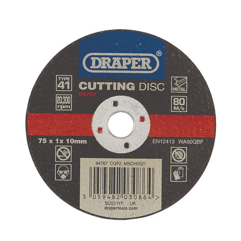 Doorslijpschijf Ø75x 1mm (asgat 10mm)