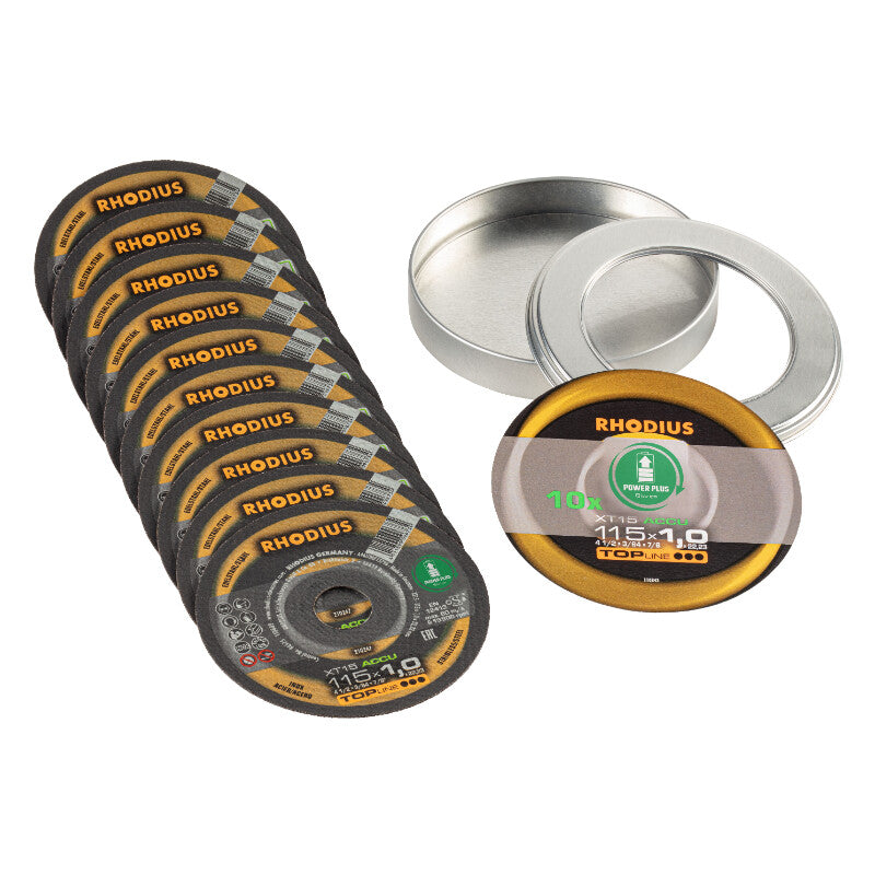 Doorslijpschijf ACCU XT15 Ø115x1x 22,23mm, blik à 10st