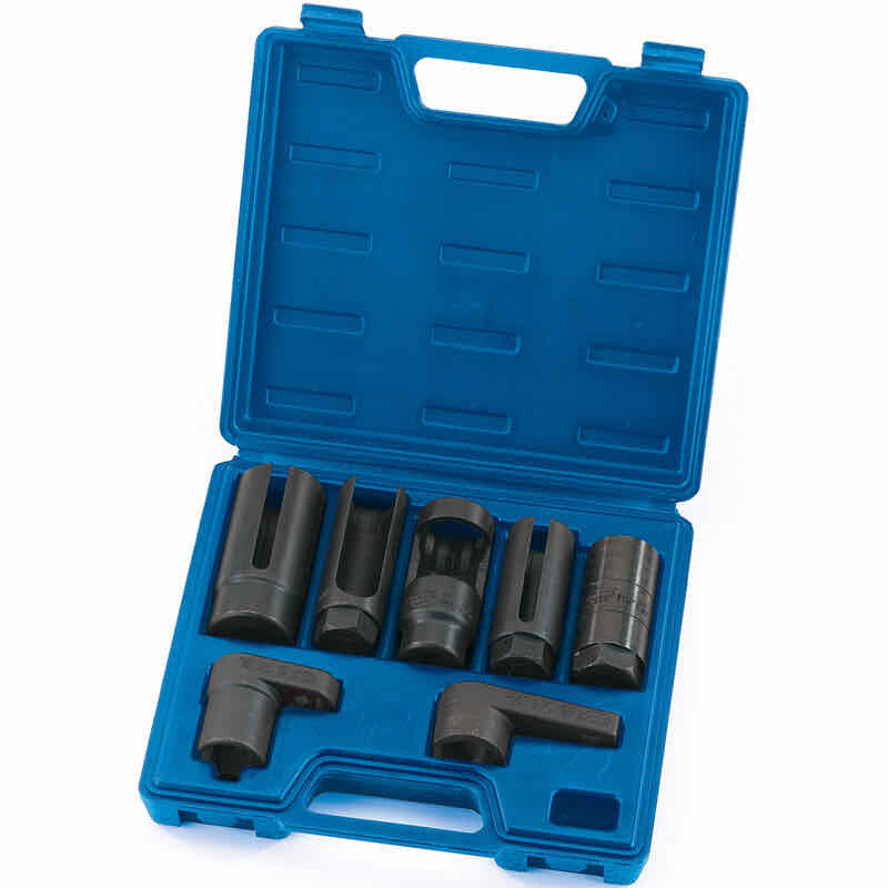 3/8"+1/2" Doppenset lambda sonde/zuurstof sensor, 7dlg