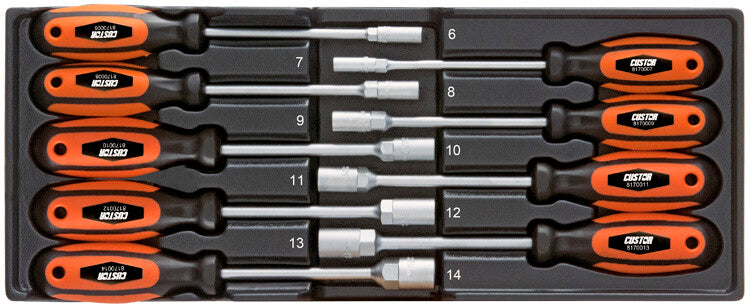 Dopschroevendraaierset, 9dlg, M-module