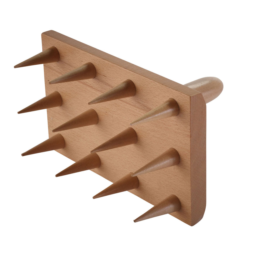 Houten pootstok met 12 pennen voor zaaitrays, 120x200mm