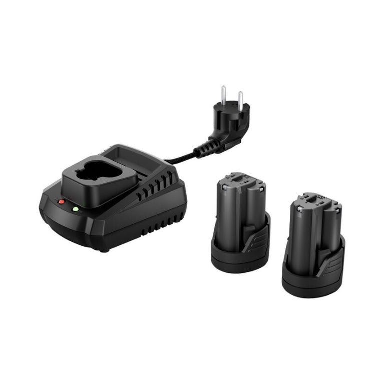 DXPULSE 1/4" Accu slagschroevendraaier+ klopboormachine 12V, borstelloos, 2x 2.0Ah accu en 1x lader