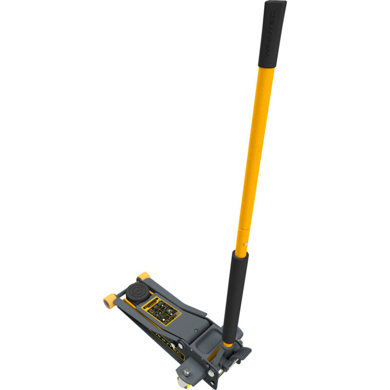 Garagekrik ultra laag, 2 ton turbo lift, PU wielen, voetpedaal