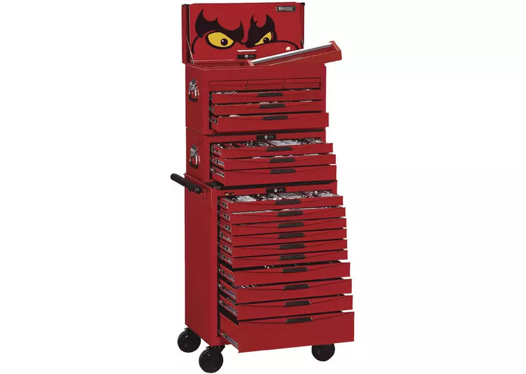 Gereedschapswagen rood mega master set 1011-delig Teng Tools