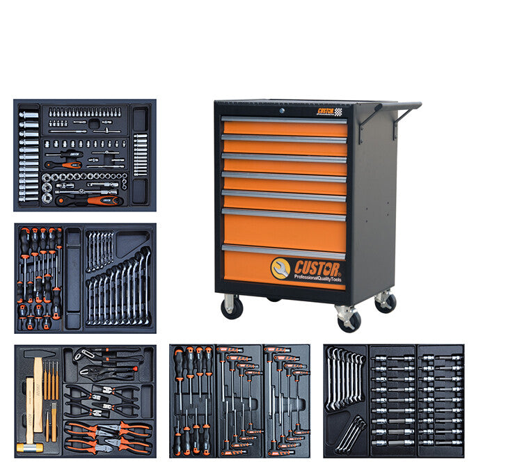 Gereedschapswagen COMPACT, 5 laden gevuld