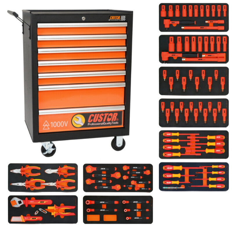 Gereedschapswagen VDE COMPACT, 10 modules in FOAM