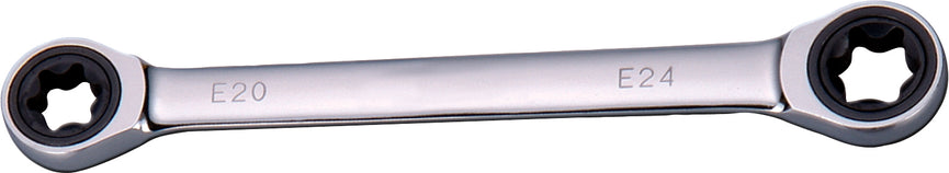 Dubbele TX-E ringratelsleutel E10xE12