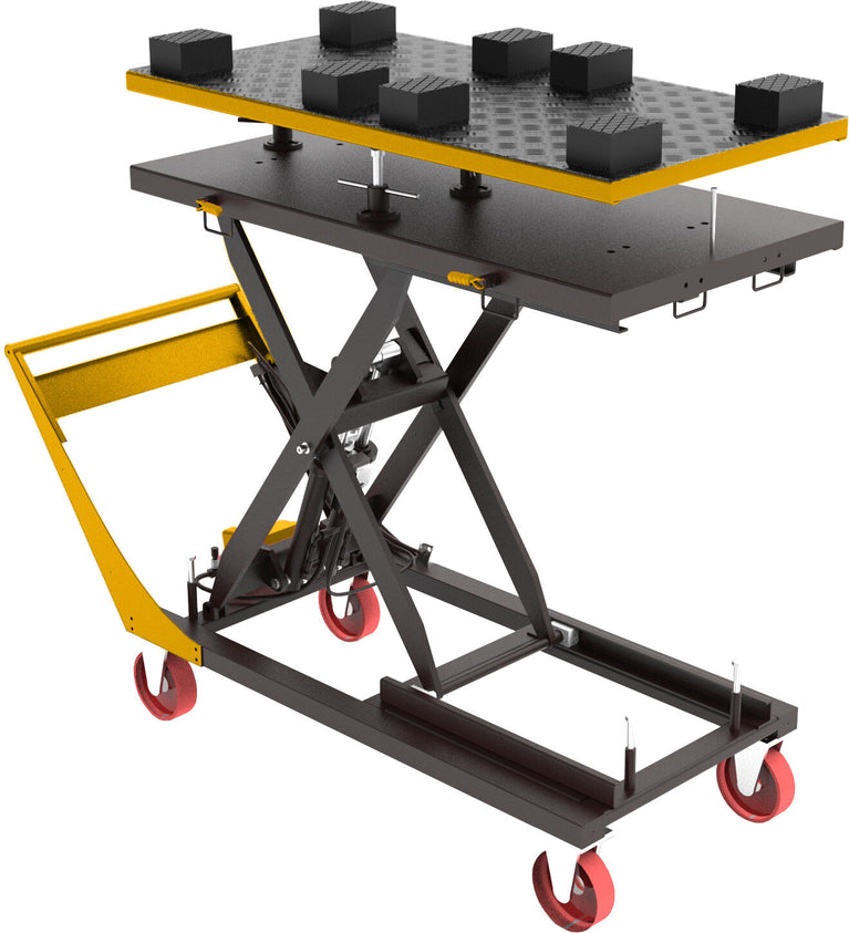 Heftafel verrijdbaar luchthydraulisch, 1500kg