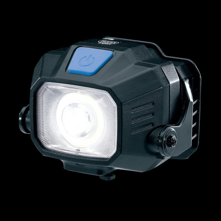Hoofdlamp COB LED, 6W, 400 Lumen, draadloos oplaadbaar