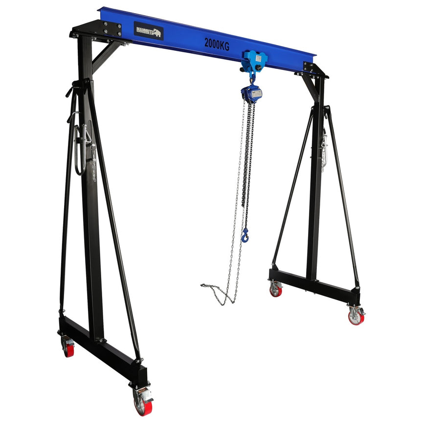 Mammuth mobiele portaalkraan 2 ton set - handmatige kettingtakel-0