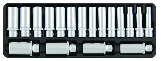 Lange doppen set 1/2" 18 delig-0