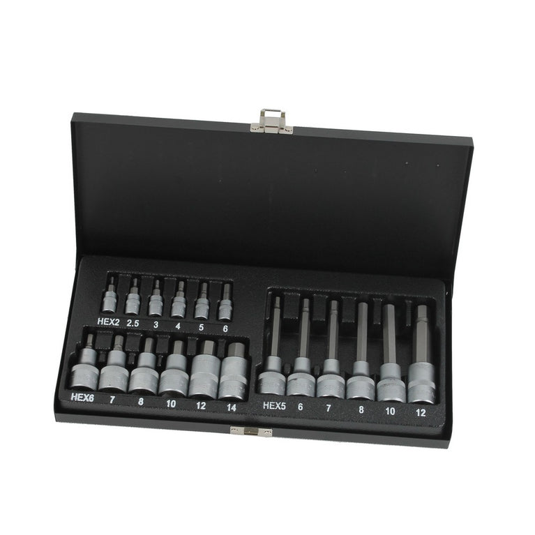 Inbusdoppenset 1/4" 1/2" 18 delig-0