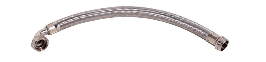 Flexibele metalen slang met bocht 60 cm lang-0